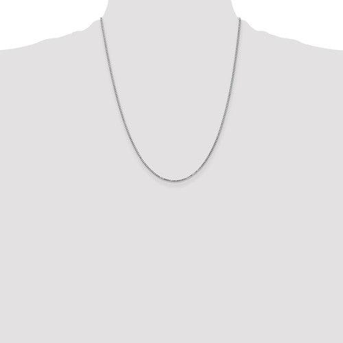 14k White Gold 1.3mm Box Chain - Seattle Gold Grillz