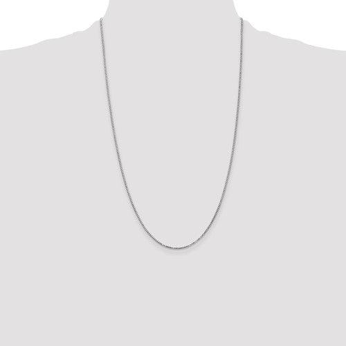 14k White Gold 1.3mm Box Chain - Seattle Gold Grillz
