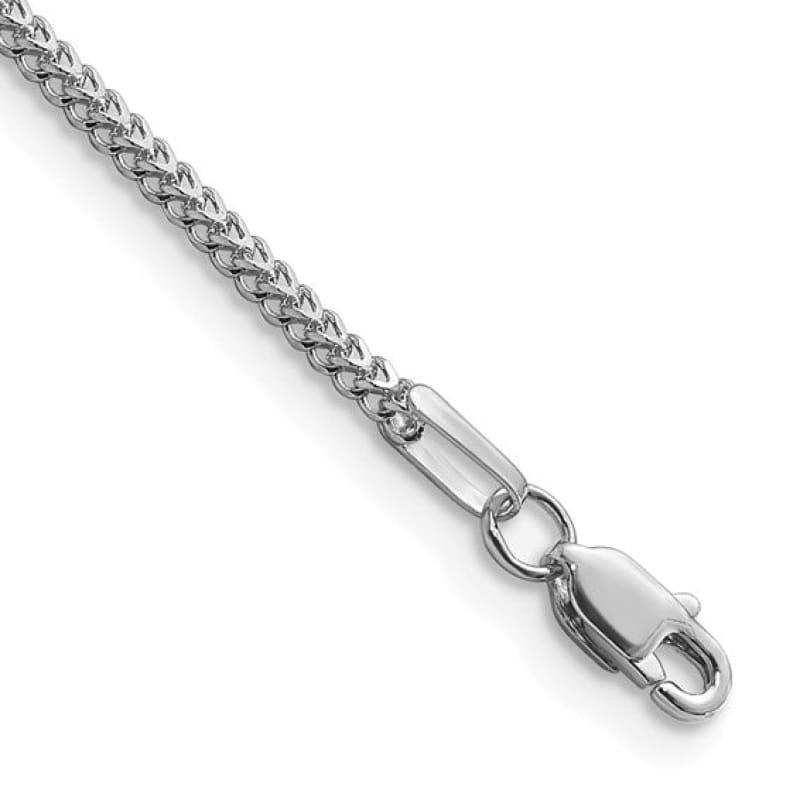 14k White Gold 1.3mm Franco Bracelet - Seattle Gold Grillz