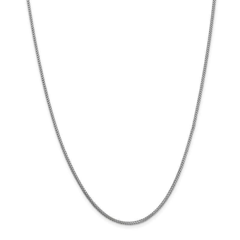 14k White Gold 1.3mm Franco Chain - Seattle Gold Grillz