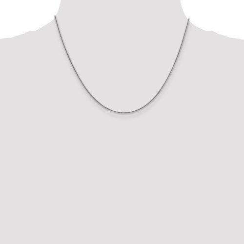 14k White Gold 1.3mm Round Snake Chain - Seattle Gold Grillz