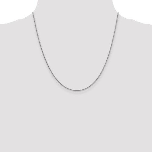14k White Gold 1.3mm Round Snake Chain - Seattle Gold Grillz