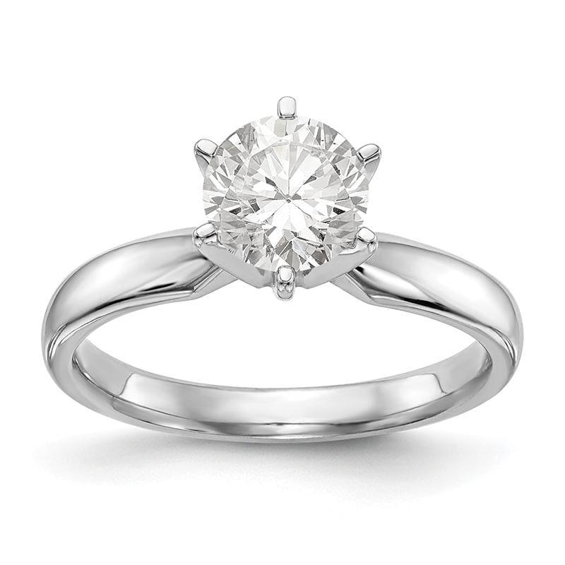14k White Gold 1.5ct. Medium-Weight Comfort-Fit 6-Prong Mounting - Seattle Gold Grillz