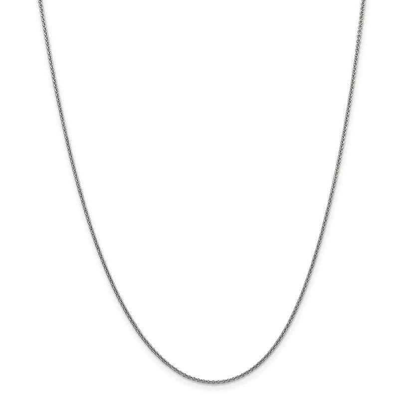 14k White Gold 1.5mm 14" Solid Polished Cable Chain - Seattle Gold Grillz