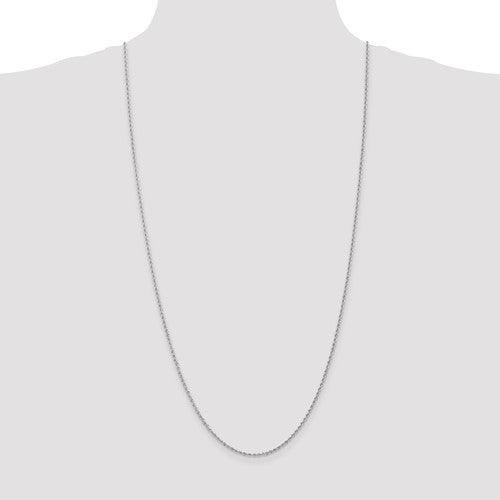 14k White Gold 1.5mm Handmade Regular Rope Chain - Seattle Gold Grillz