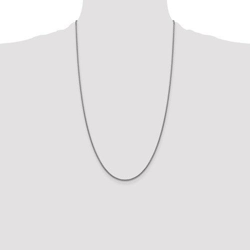 14k White Gold 1.5mm Hollow Round Box Chain - Seattle Gold Grillz