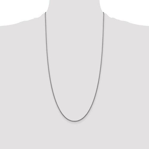 14k White Gold 1.5mm Hollow Round Box Chain - Seattle Gold Grillz