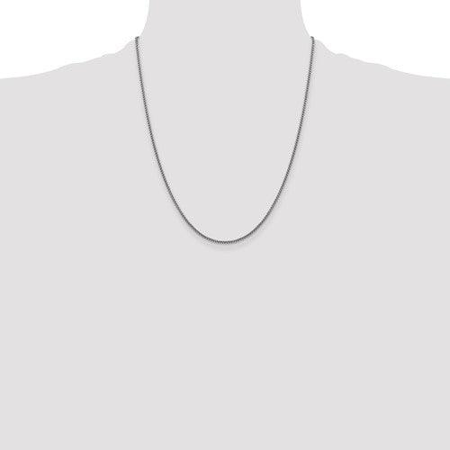 14k White Gold 1.5mm Hollow Round Box Chain - Seattle Gold Grillz