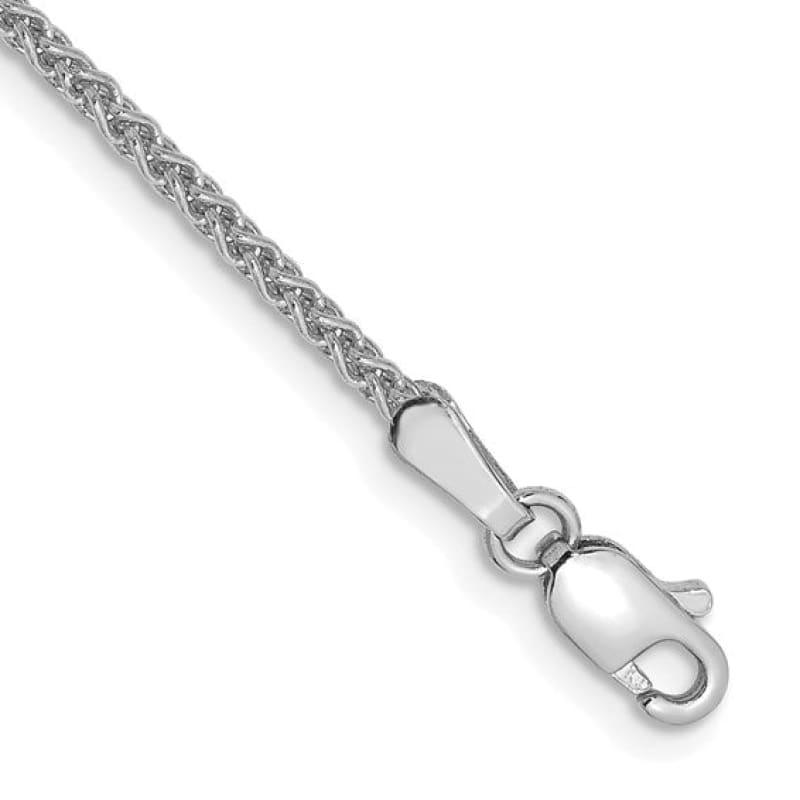 14k White Gold 1.65mm Spiga Anklet - Seattle Gold Grillz