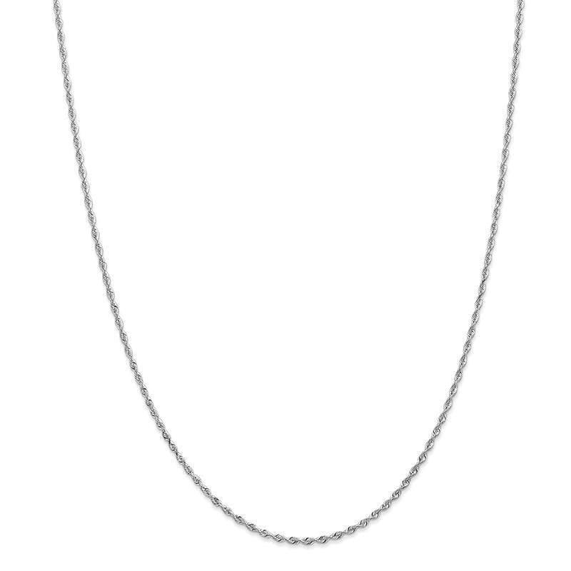 14k White Gold 1.84mm Diamond Cut Quadruple Rope Chain - Seattle Gold Grillz