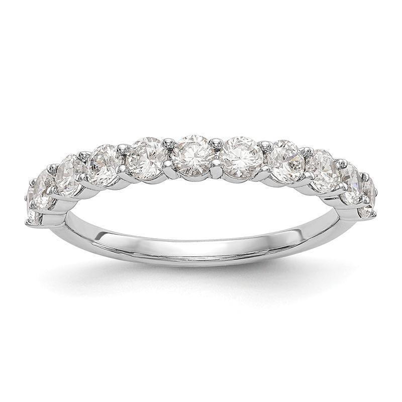 14K White Gold 11-Stone Band Mounting - Seattle Gold Grillz