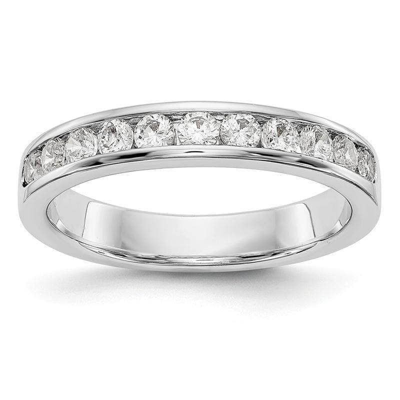 14K White Gold 11-Stone Diamond Channel Band - Seattle Gold Grillz