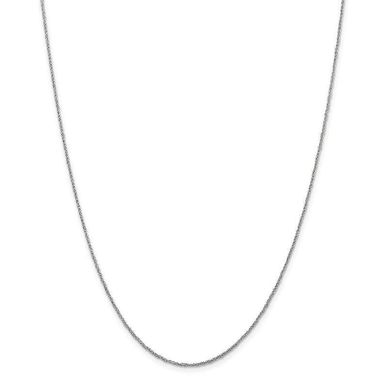 14K White Gold 14" 1.1mm Ropa - Seattle Gold Grillz