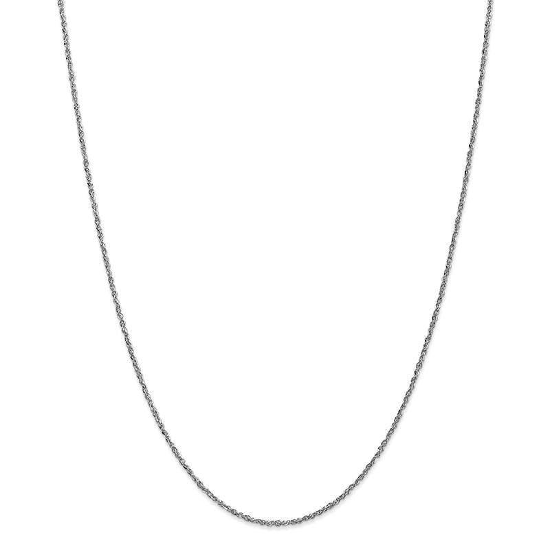 14K White Gold 14" 1.7mm Ropa - Seattle Gold Grillz