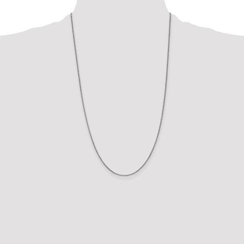 14k White Gold 1mm Box Chain - Seattle Gold Grillz