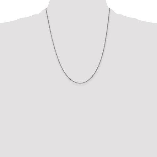 14k White Gold 1mm Box Chain - Seattle Gold Grillz