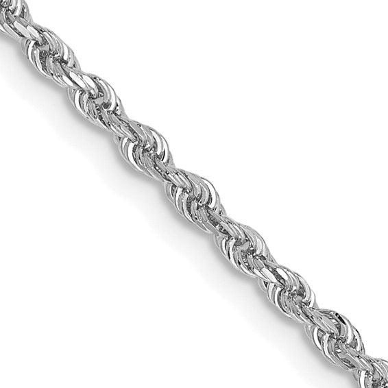 14k White Gold 2.00mm Diamond Cut Quadruple Rope Chain - Seattle Gold Grillz