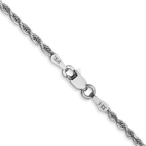 14k White Gold 2.00mm Diamond Cut Quadruple Rope Chain - Seattle Gold Grillz