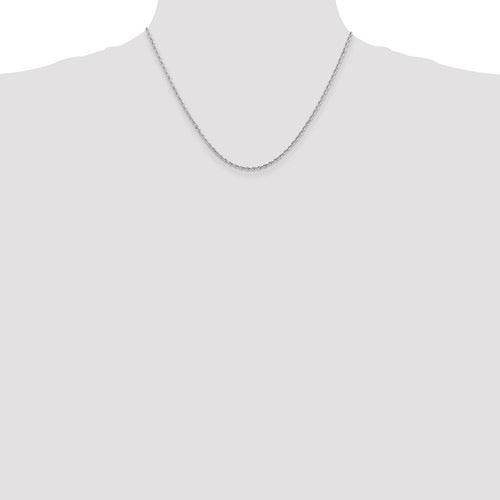 14k White Gold 2.00mm Diamond Cut Quadruple Rope Chain - Seattle Gold Grillz