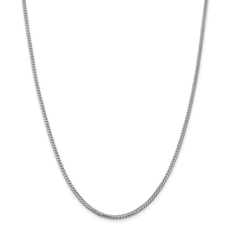14k White Gold 2.0mm Franco Chain - Seattle Gold Grillz