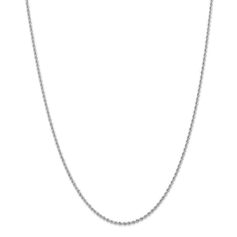 14k White Gold 2.0mm Handmade Regular Rope Chain - Seattle Gold Grillz
