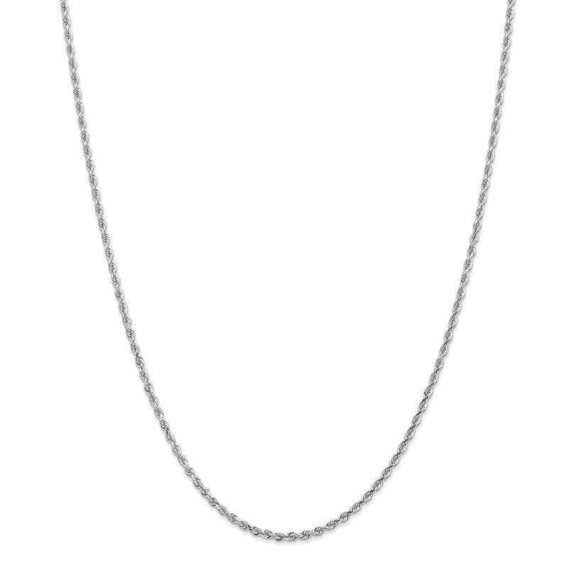 14k White Gold 2.25mm Diamond Cut Quadruple Rope Chain - Seattle Gold Grillz