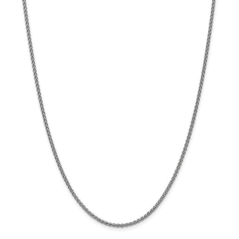 14k White Gold 2mm Solid Polished Spiga Bracelet - Seattle Gold Grillz