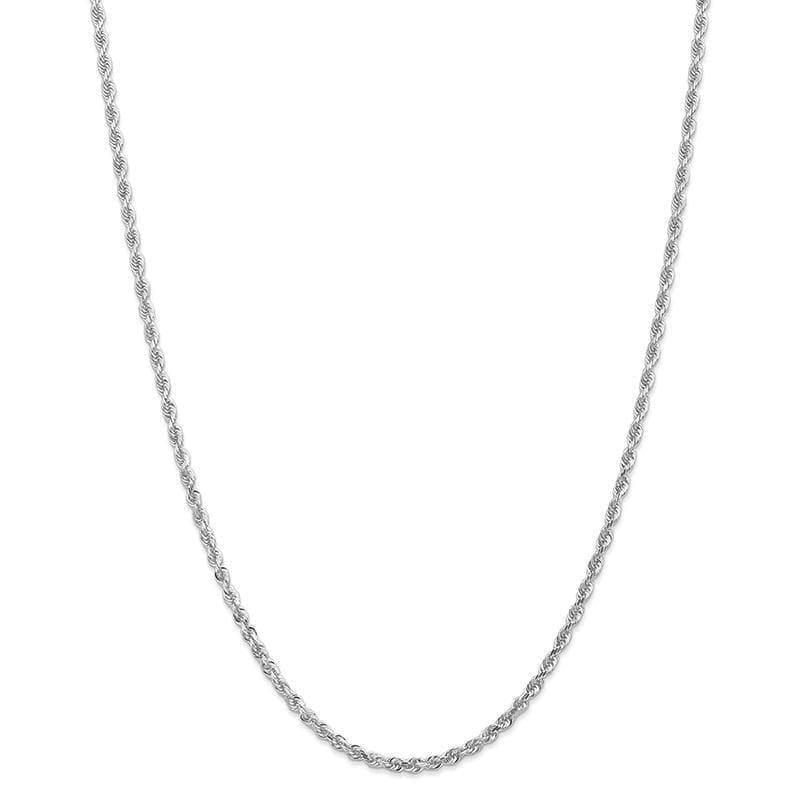 14k White Gold 3.0mm Diamond Cut Quadruple Rope Chain - Seattle Gold Grillz