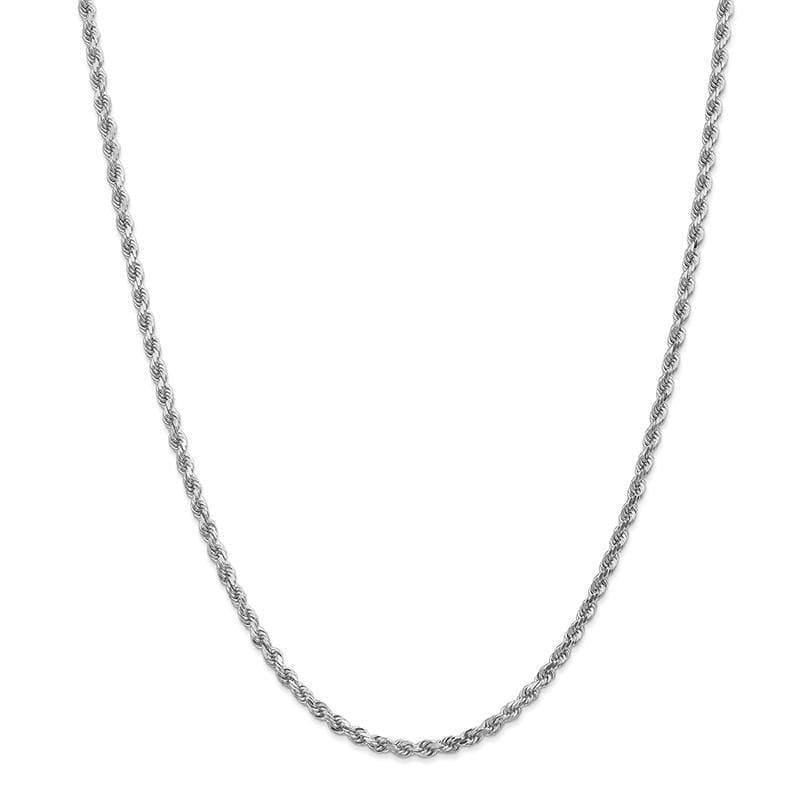 14k White Gold 3.0mm Diamond-cut Rope Chain - Seattle Gold Grillz