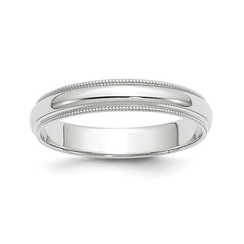 14k White Gold 4mm Milgrain Band - Seattle Gold Grillz