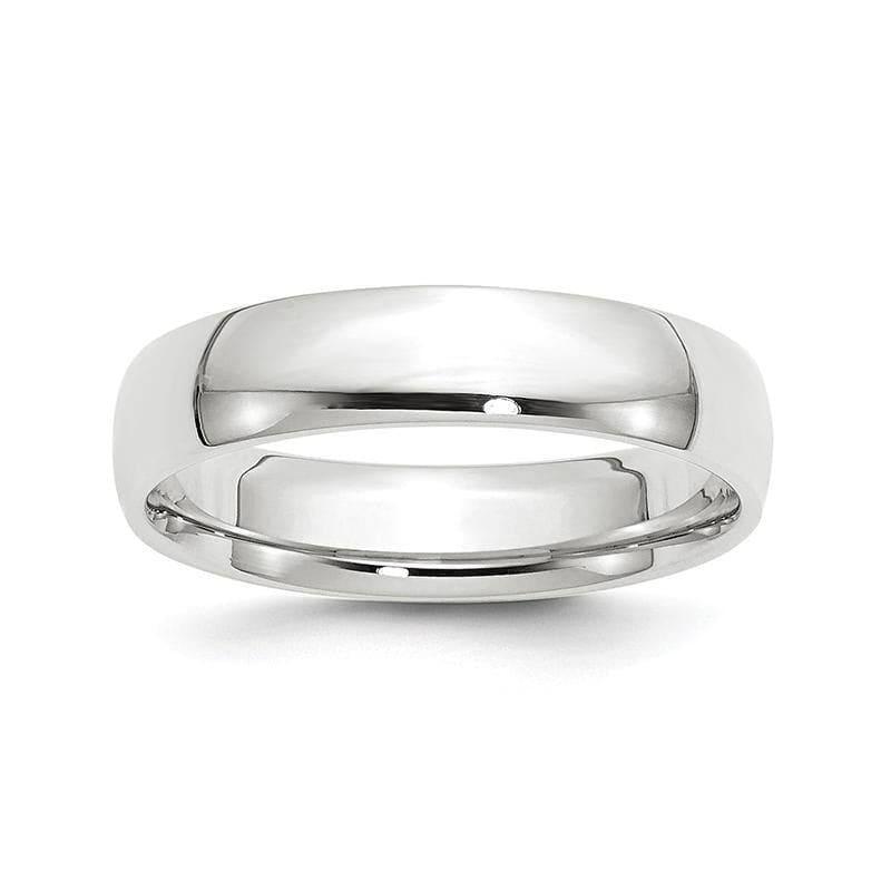 14K White Gold 5mm Lightweight Comfort Fit Band - Seattle Gold Grillz