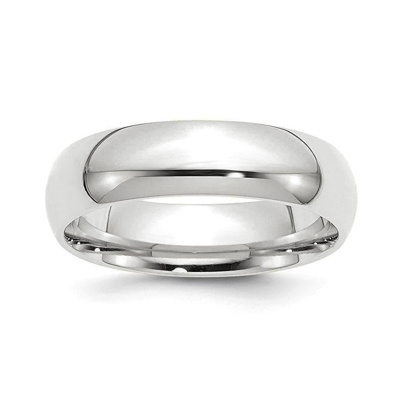 14k White Gold 6mm Comfort-Fit Band - Seattle Gold Grillz