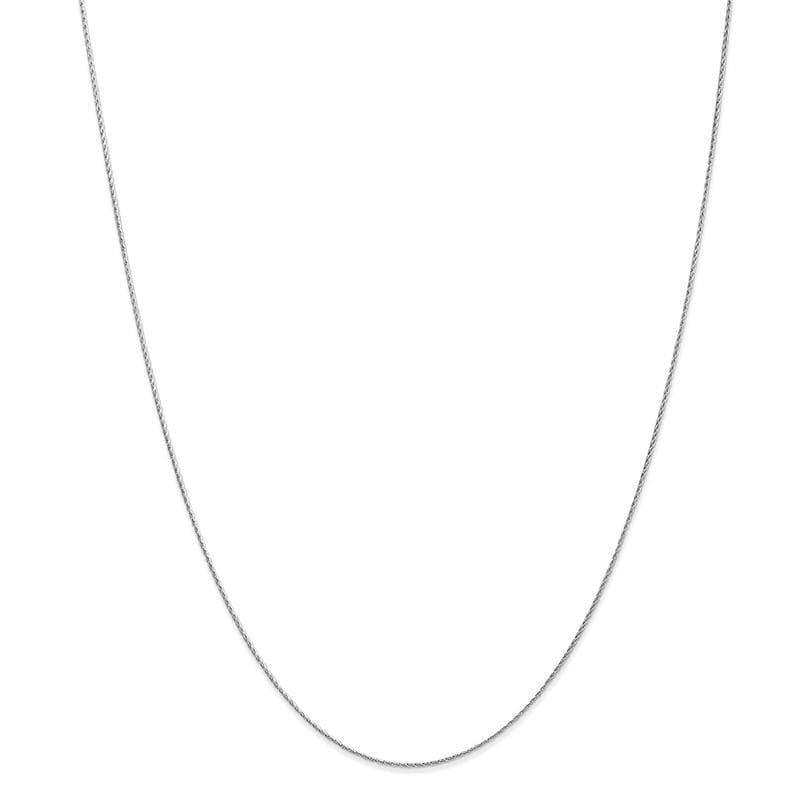 14K White Gold .8mm Baby Parisian Wheat Chain - Seattle Gold Grillz