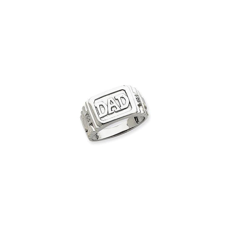 14k White Gold AA Diamond men's ring - Seattle Gold Grillz