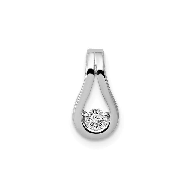 14k White Gold AA Diamond pendant - Seattle Gold Grillz