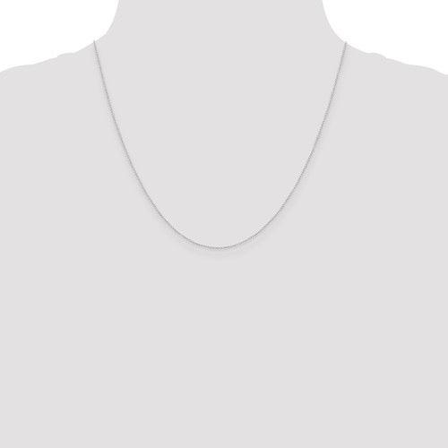 14k White Gold Carded Curb Chain - Seattle Gold Grillz