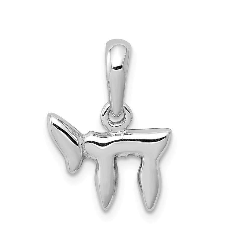 14k White Gold Chai (Life) Pendant - Seattle Gold Grillz