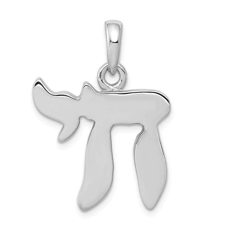 14k White Gold Chai Life Pendant - Seattle Gold Grillz
