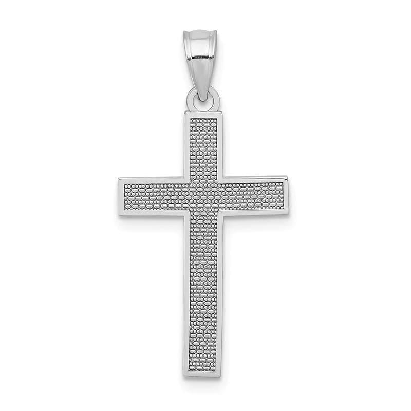 14K White Gold Cross Pendant - Seattle Gold Grillz