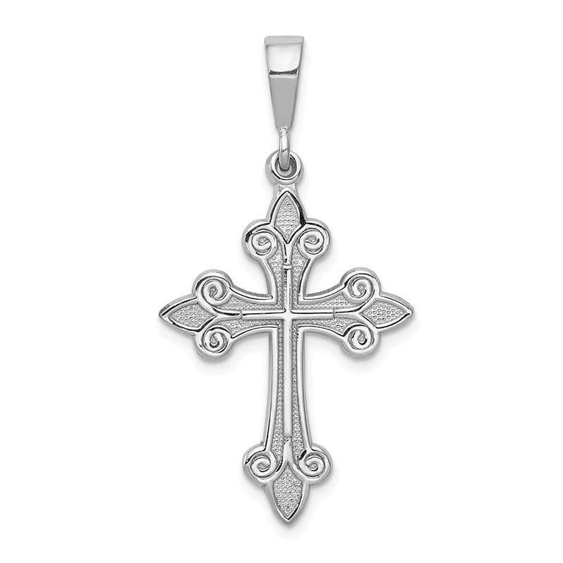 14k White Gold Cross Pendant - Seattle Gold Grillz