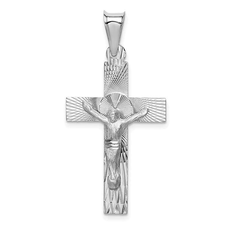 14k White Gold Crucifix Pendant - Seattle Gold Grillz
