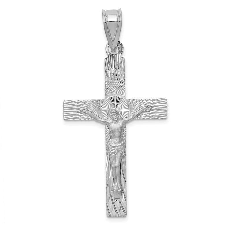 14k White Gold Crucifix Pendant - Seattle Gold Grillz