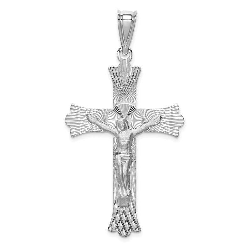 14k White Gold Crucifix Pendant - Seattle Gold Grillz