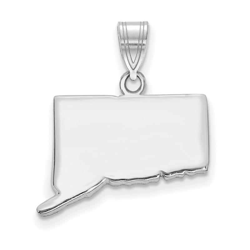 14k White Gold CT State Pendant Bail Only - Seattle Gold Grillz