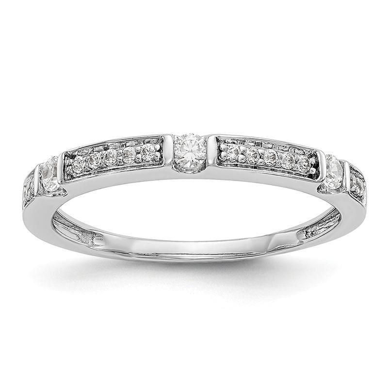 14K White Gold Diamond Band - Seattle Gold Grillz