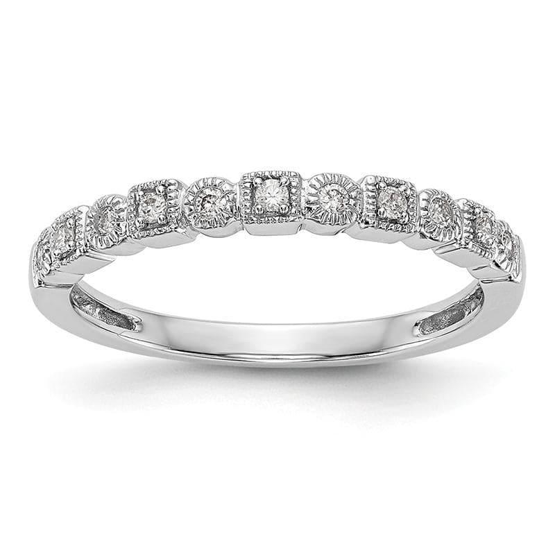 14K White Gold Diamond Band - Seattle Gold Grillz