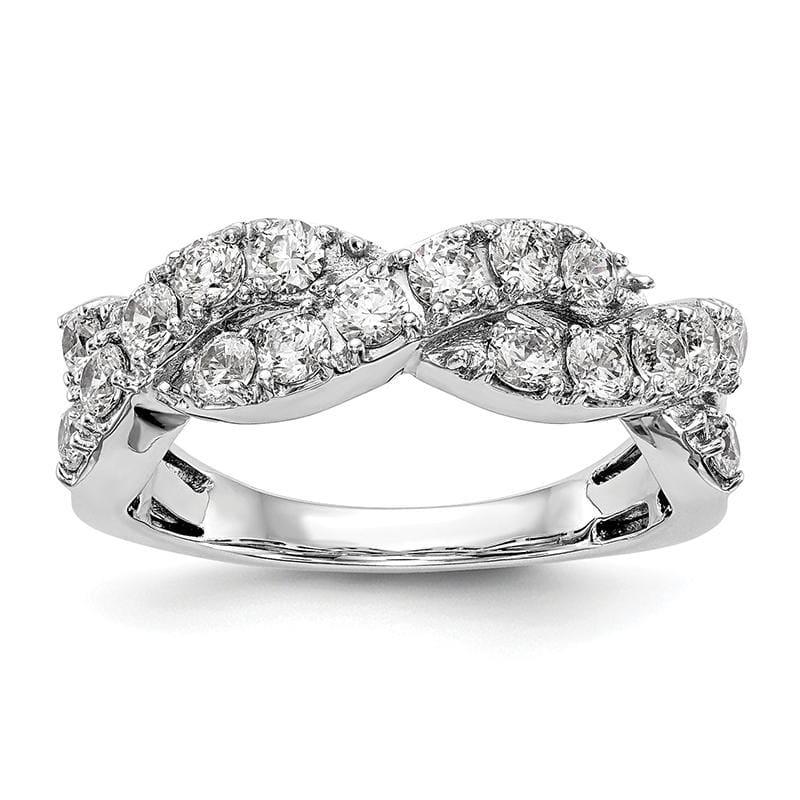 14K White Gold Diamond Band - Seattle Gold Grillz