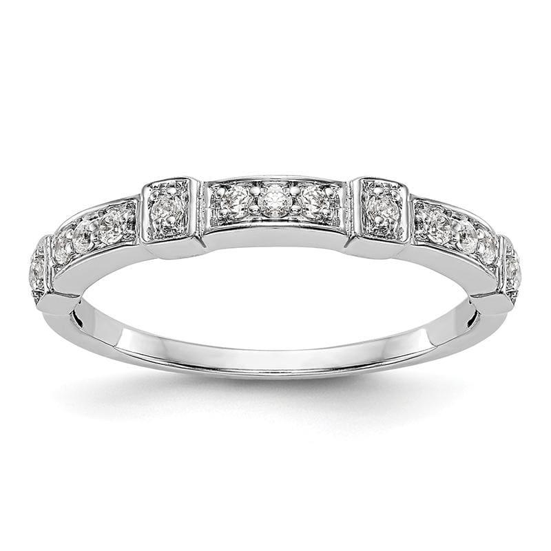 14K White Gold Diamond Band - Seattle Gold Grillz