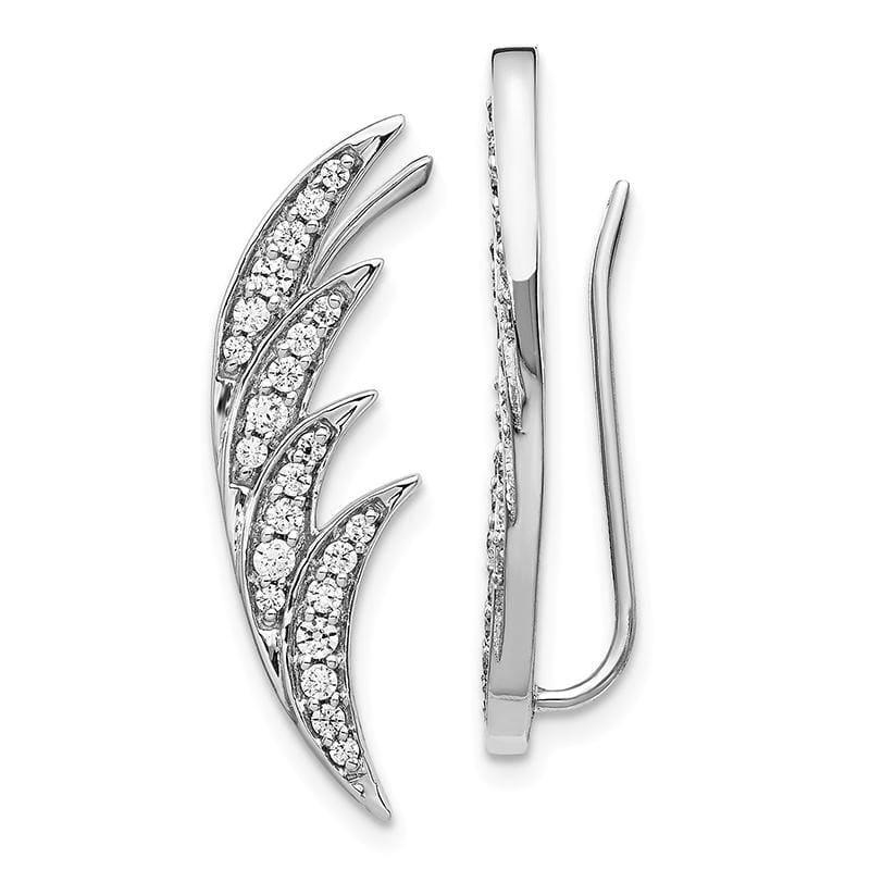 14k White Gold Diamond Earrings - Seattle Gold Grillz