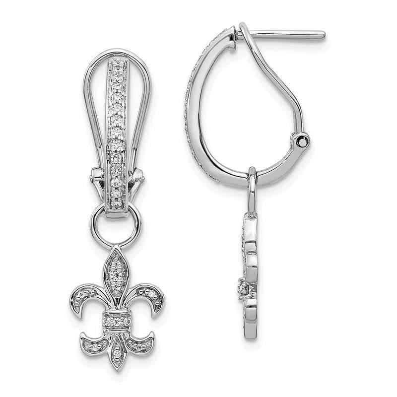 14k White Gold Diamond Earrings - Seattle Gold Grillz